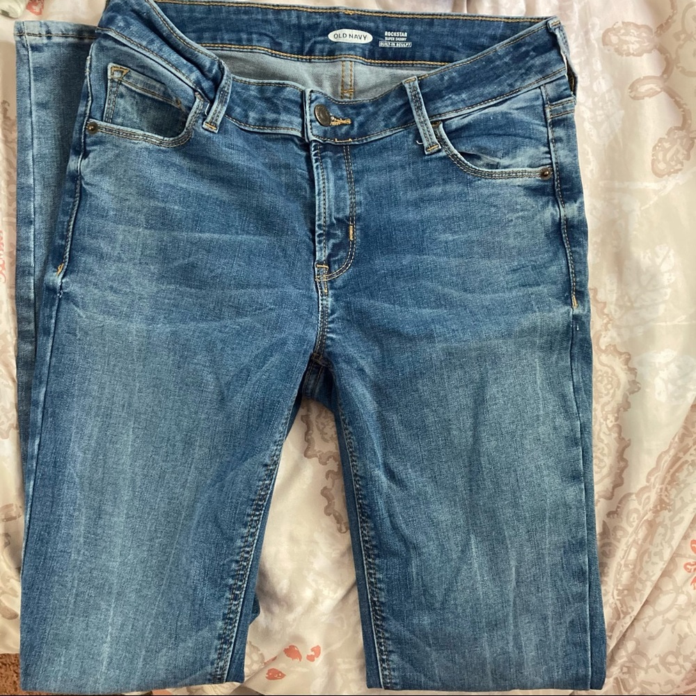 Super skinny blue jeans